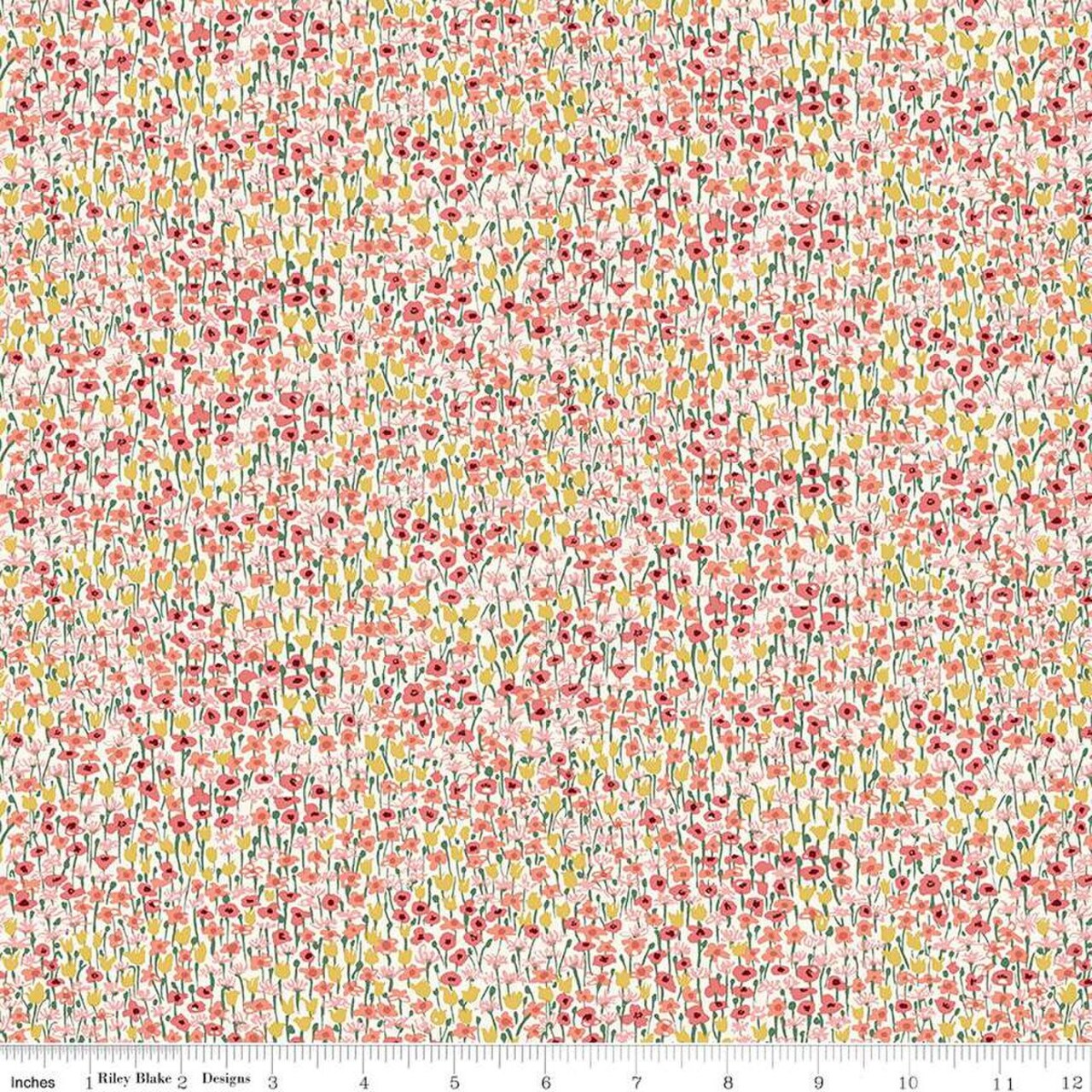 Fabric Liberty Joy Meadow C Botanist's Walk by the Quarter Yard 01667409C